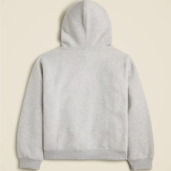 NWT J CREW Heritage fleece hoodie in grey - Picture 3 of 5